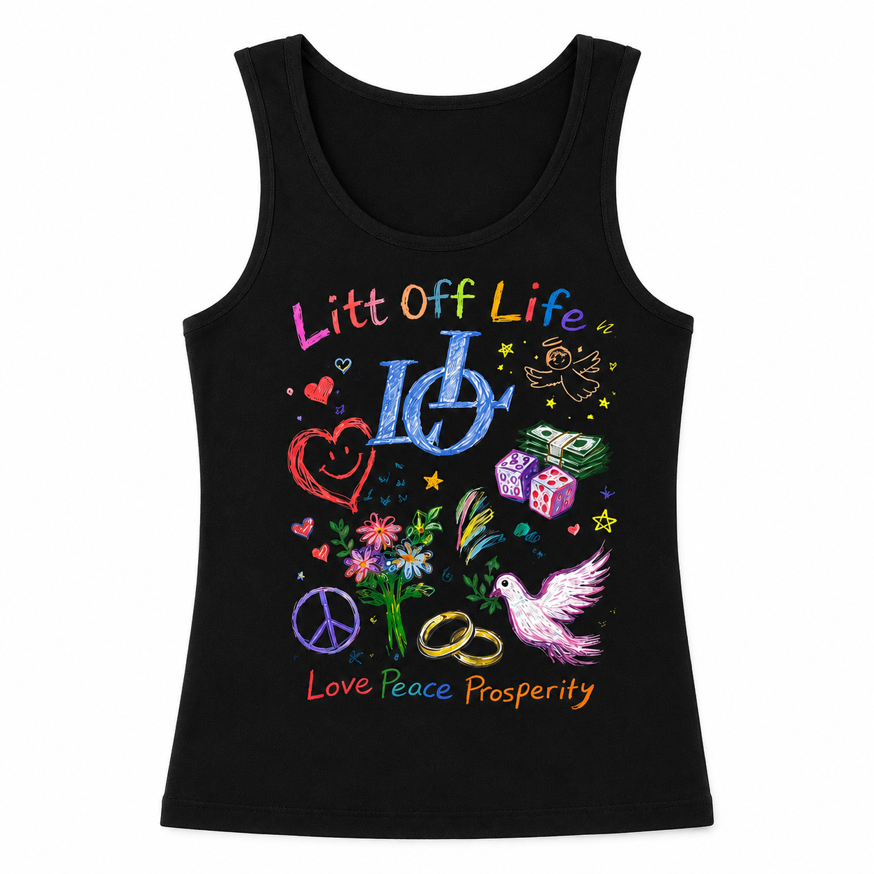 Women's Love Peace Prosperity Tank